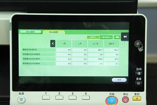 柯尼卡美能達C658復印機月度運行時間統(tǒng)計-科頤辦公